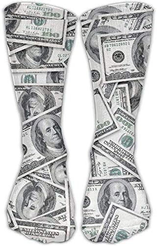 PIHJE Socks Long 50cm Seamless Us Dollars Money Comfortable Novelty High Athletic Sock Outdoor Gift