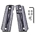 1911 Full Size High Polished Dymond Wood Grips, Free Screws Included, Mag Release, Ambi Safety Cut, Cool Hand Brand, Grey, H1-S-GWS