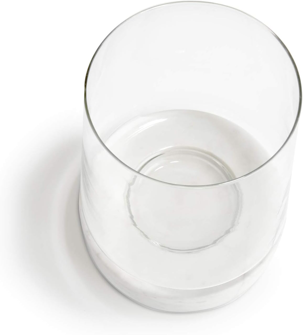 Glass Hurricane Candle Holder with Marble Base - 9 Inch Height, Large, Fits Up to 4 Inch Diameter Pillar Candles, Modern Style for Wedding Centerpieces, Housewarming Gift or Home Decor: Home & Kitchen
