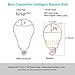 LED Music Bulb Smart Light with Bluetooth Speaker RGB Color Changing Light Ball Built-in Audio Speaker for Home Stage and Party Decoration (E27, 7W by Santaro)