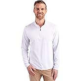 Cutter & Buck Mens Long Sleeve Virtue Eco Pique Recycled Quarter Zip Overknit