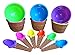 BonBon Vibrant Colors Ice Cream Dessert Bowls and Spoons (6)