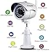 Sumpple Wifi Wireless/Wired 720P Digital Video Outdoor/Indoor IP Network Camera, Night Vision, IP66 Waterproof, Video Record, Snapshot, Motion Detection, Email Alarm, Support IOS, Android or PC White