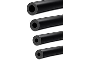 SDZONGES Vacuum Hose Automotive, 1/8" 5/32" 1/4" 3/8" ID Vacuum Hose, 5FT Vacuum Lines Automotive, 130PSI Max Pressure Silicone Vacuum Hose, Vacuum Tube Black.