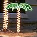 Roman 169483 Lights Tall Holographic Ropelights Palm Tree-Plugs In Statue, 30-Inch