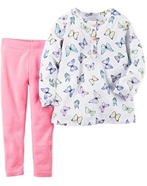 2-Piece Top and Neon Leggings Set