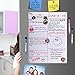 Dry Erase Weekly Magnetic Calendar Set for Refrigerator Whiteboard Planner with Stain Resistant Technology Attach to Fridge Or Hang on Wall 17X13 inch Organizer Checklist & Message Board