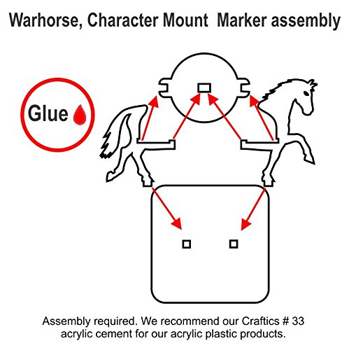 Warhorse, Character Mount Marker, Black, 2x2 inch Base (1)