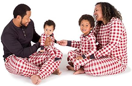 Burt's Bees Baby Unisex Family Jammies, Buffalo Check, Holiday Matching Pajamas, 100% Organic Cotton