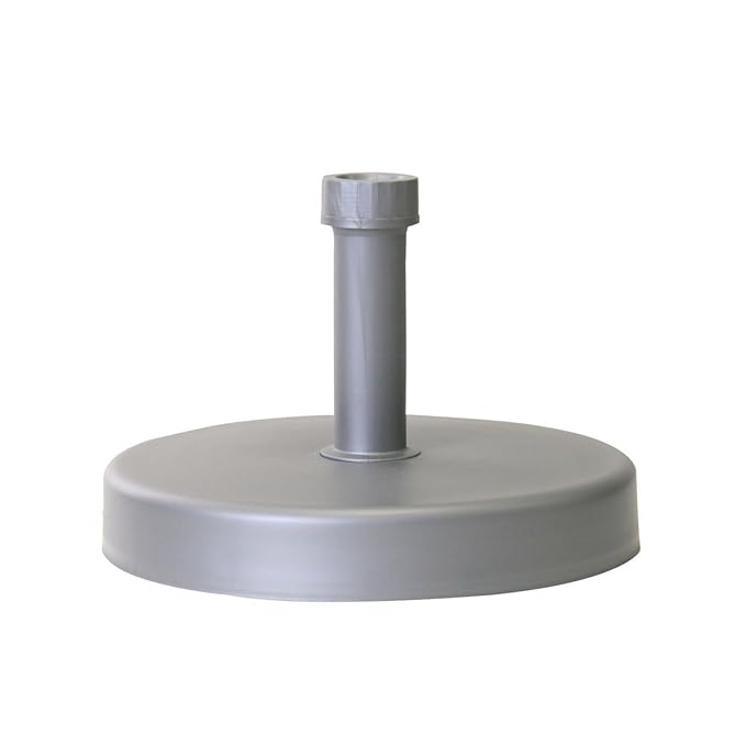 Sonnenschirmfuss Silber Fur Balkon Greemotion Sonnenschirmstander Schirmstander Fur Sonnenschirm Rund Garten Terrasse 25kg Balkonschirmstander Aus Beton Kunststoff