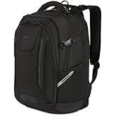 SwissGear Travel Tech Pro Laptop Backpack – Fits Laptops up to 16” – ScanSmart TSA-Friendly Backpack with Multiple Organizer Pockets – Black