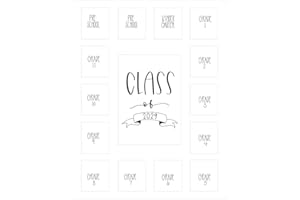 Rustic Red Door Co. White Class of 2029 School Years Picture Mat (11' x 14') - Photo Collage Frame Mat for School Pictures No