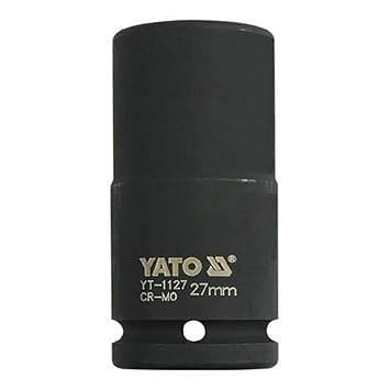 Yato YT-1127 Deep Impact Socket 3/4inch X27mm|Impact Socket Wrench Adaptor|Power Tools|Home Tools|Industrial tools|Mechanical Tools|Automotive|CrMo SCM-440|CrV50BV30|Black Phosphated|Cold Forged