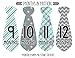 Months In Motion Monthly Baby Tie Stickers - Boy Month Milestone Necktie Sticker - Onesie Month Sticker - Infant Photo Prop for First Year - Shower Gift - Newborn Keepsakes