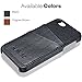KAVAJ iPhone SE/5S/5 Case Cover Leather Tokyo Black - Genuine Leather Back Cover with Business Card Holder. Slim Fit Back Cover As Premium Accessory for The Original Apple iPhone Doubles As A Wallet