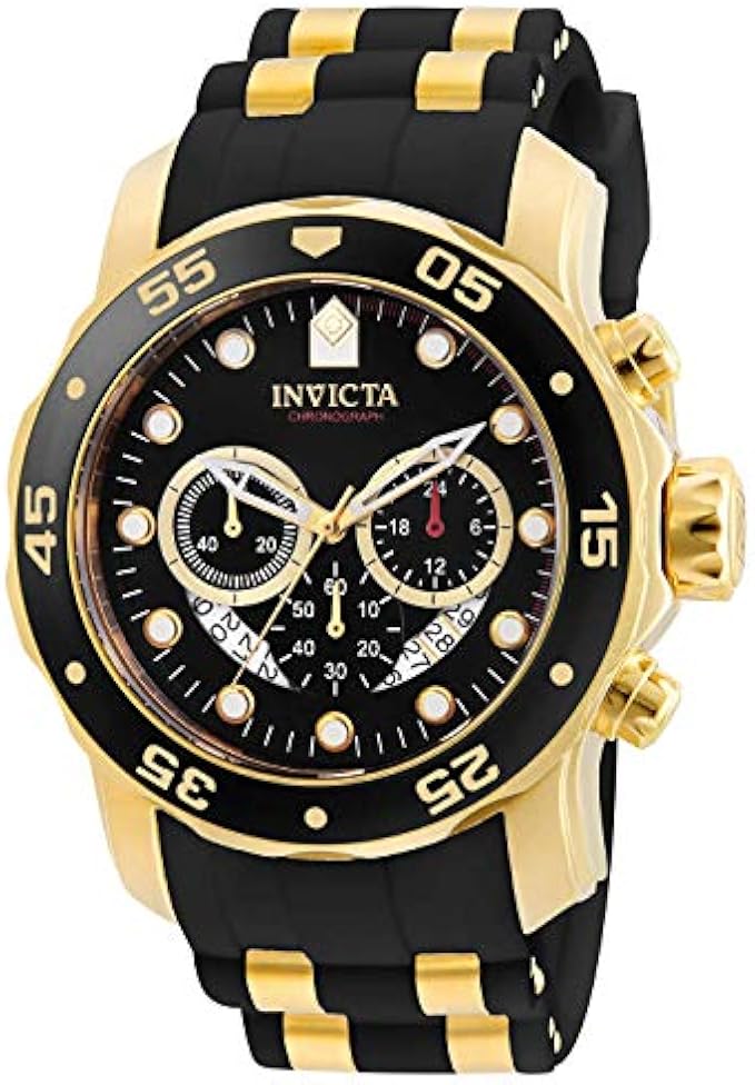 Invicta Men's 6981 Pro Diver Analog Swiss Chronograph Black Polyurethane Watch