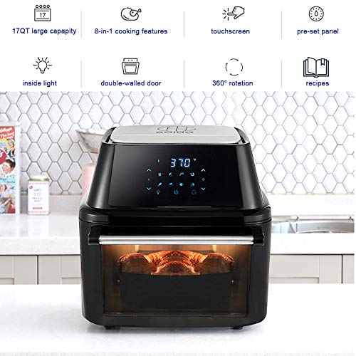 Soing Air Fryer Oven Family Size 17QT 8 in 1 Cooking Features,1800Watt