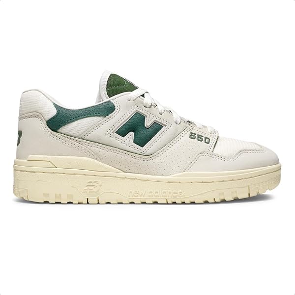 Amazon.com | New Balance 550 Mens White Green Cream Size 7.5  display picture 3