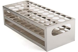 Maccx Tube Rack, Stainless Steel Material, 40Holes(4×10), Suitable for Tubes of Dia.≤21mm, TTR040-001