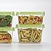 OXO Good Grips LockTop 30-2/5-Ounce Square Container with Green Lid