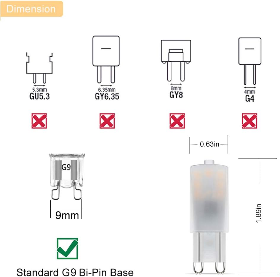 Noobibaba G9 LED Bulb 2.5W, Cool White 25W Halogen Light Bulb Replacement - Image 3