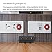 Desktop Edge Power Strip, Removable Clamp Power Outlet Socket with USB Port, 6.5 ft Extension Cord Connect 2 Plugs for Home Office Reading (Black)