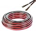Voodoo 12 Gauge RED Black Zip Wire Cable Power Ground-Stranded Copper Car (25 FT)
