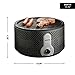 Gourmia GBQ330 Portable Charcoal Electric BBQ Grill - Great for Camping - 90% Smoke Reduction Barbecue - Turbo Fan - Removable Electronics - Green - Bonus Travel Briefcase