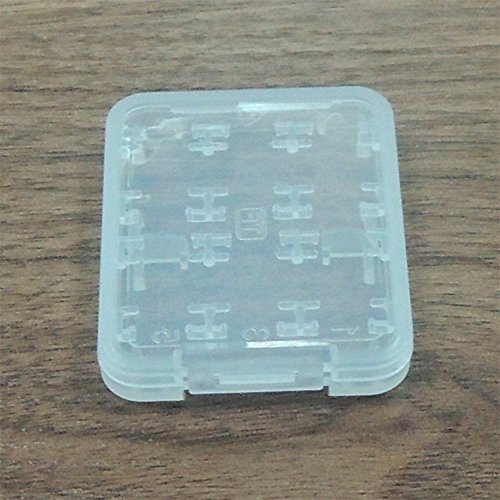 Amapower Clear Adapter 2 Pcs SDHC Plastic TF Carrying Storage Memory SD Card Box Holder