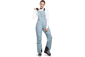 baleaf Women's Insulated Waterproof Ski Bib Overalls Snow Windproof Snowboarding Pant