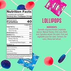 SmartSweets Lollipops, 3oz, Blue Raspberry