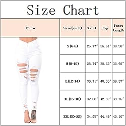 ZERMOM Women's Ripped Skinny Jeans Stretch Mid Rise