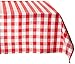 LinenTablecloth 54-Inch Square Polyester Tablecloth Red & White Checker
