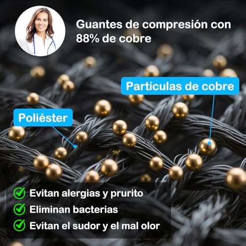 Guantes de Compresión para Artritis - Guantes de Artritis para Mujer, Reumatoide Tunel Carpiano Manos Dedos Alivia Dolores y Rigidez de Manos, Suave Arthritis Gloves para Mujere y Hombre