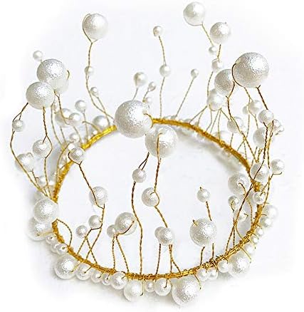 Rosepoem Cupcake Flags Cake Topper Princess Crown Wedding Handmade Pearl Beautiful