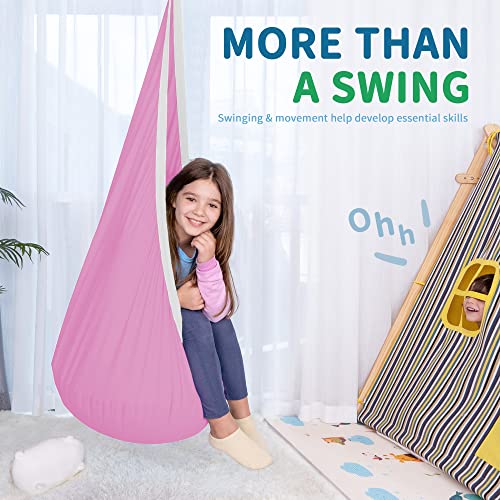 OUTREE Kids Hanging Swing Seat Hammock, Cotton Child Swing Chair for