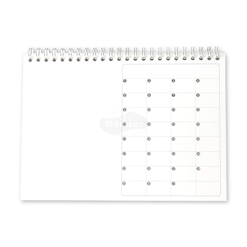 Maildor GB009O - One Perpetual Calendar - 12 sheets - White Colour range - Dimensions: 21 cm x 16 cm - Children's Creative and Leisure Activity - Accessories — image 1