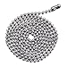 Dog Tag Ball Bead Chain 30 inch Stainless Steel 3.0mm Ball Chain Necklace 10pcs DIY Crafts Mens Brag Dog Tag Blank Military Charm