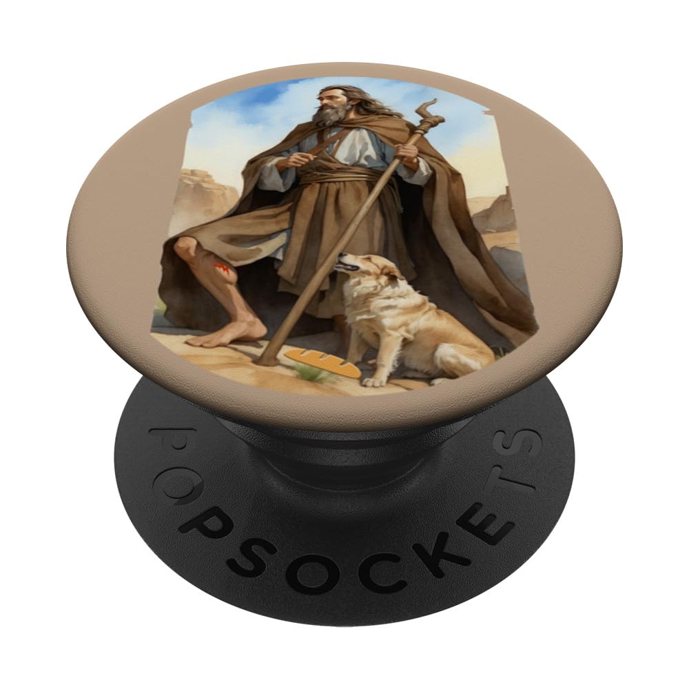 St Roch, Patron saint of dogs, Roche, lucky PopSockets Swappable PopGrip