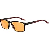 Cyxus Orange Blue Light Blocking Glasses for Men Women Gaming Glasses Reduce Eye Strain Sleep Better 8304