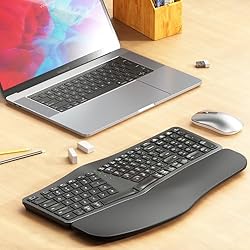 Gimibox Wireless Ergonomic Keyboard,Bluetooth and