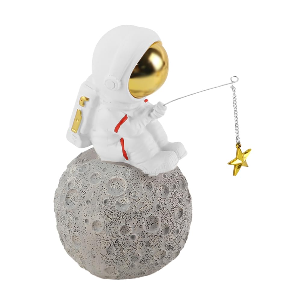 WANGCL Astronaut Statues, Astronaut Figurine Sculpture Spaceman Statue Desktop Accessories Kids Boys Bedroom Decor Astronaut Themed Decoration Ornament, #1