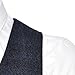 VOBOOM Men's V-Neck Suit Vest Casual Slim Fit Dress 6 Button Vest Waistcoat (Blue, S)