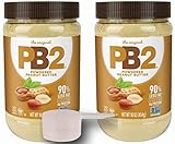 PB2 Powdered Peanut Butter Plain 2 Pack with BONUS Scoop and 3 Delicious PB2 Recipes, 2 1lbs jars from Bell Plantation