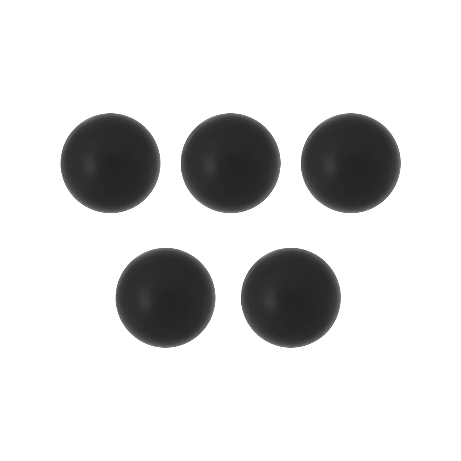 SG Store 5Pcs Solid Rubber Ball 6mm Black Round Solid Rubber Ball Pressure Release Rubber Balls Sealing Rubber Ball for Home and Industrial Use