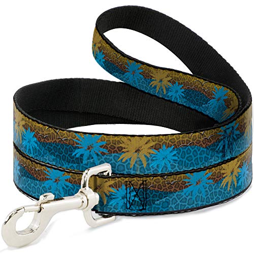 Dog Leash Palm Trees Gulls Leopard Brown Blue 4 Feet Long 0.5 Inch Wide