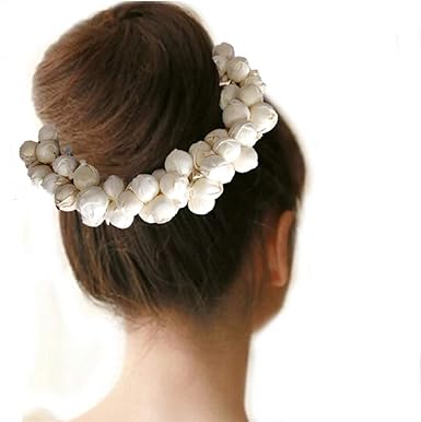 Proplady Wedding Collection Elegant White Roses Floral Bridal Hair