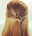 QTMY Silver Star Moon Circle Shaped Hair Pin Clips Hair Jewelry Hair Accessories (Star Moon Circle)