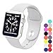 XIYA Soft Silicone Replacement Sport Band for Apple Watch for 2 Lengths, White42,mm