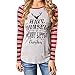 WILLTOO Women Christmas Cotton Long Sleeve Shirt Tops